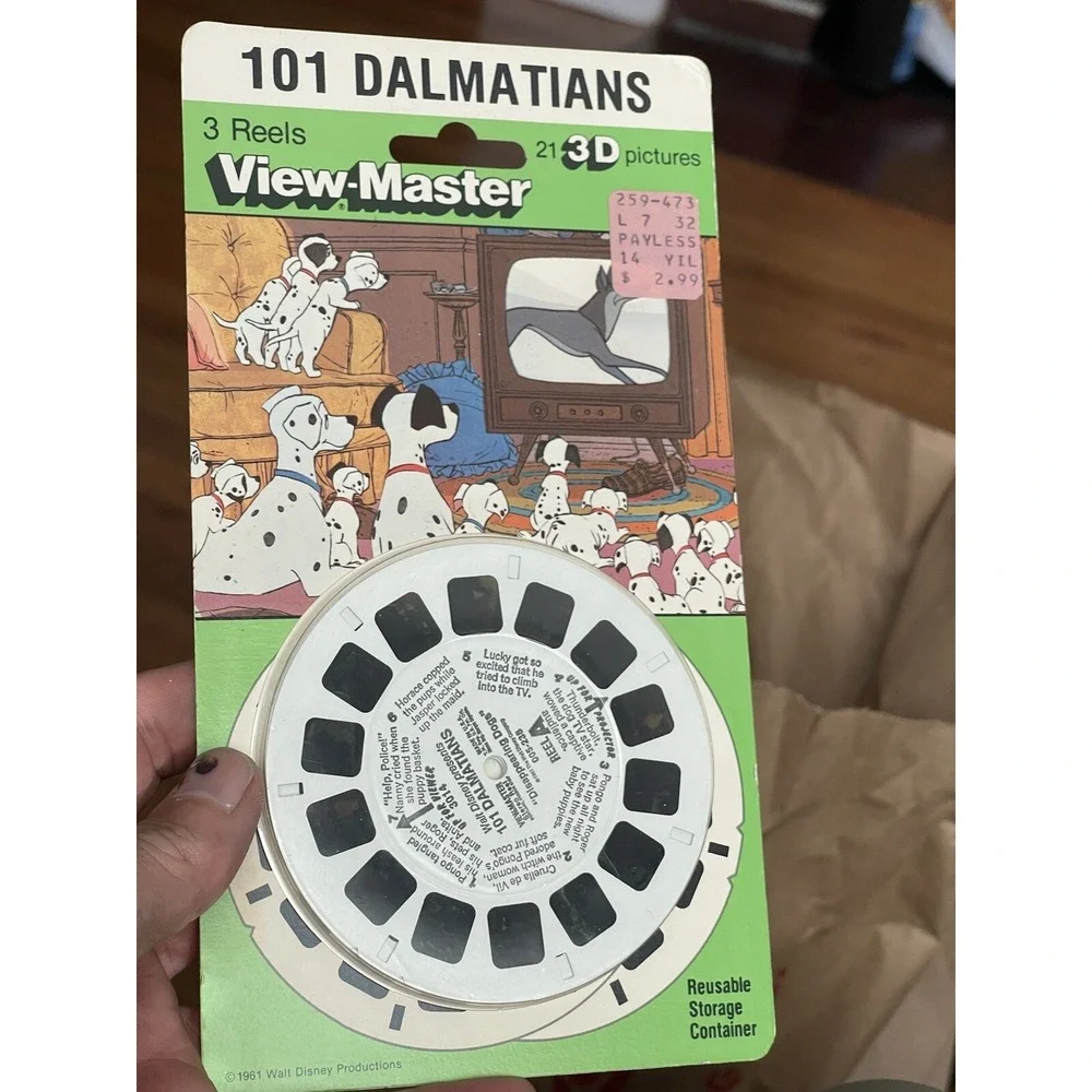 Walt Disney 101 Dalmatians VIEW-MASTER‎ 3 Reels 21 3D Pictures New